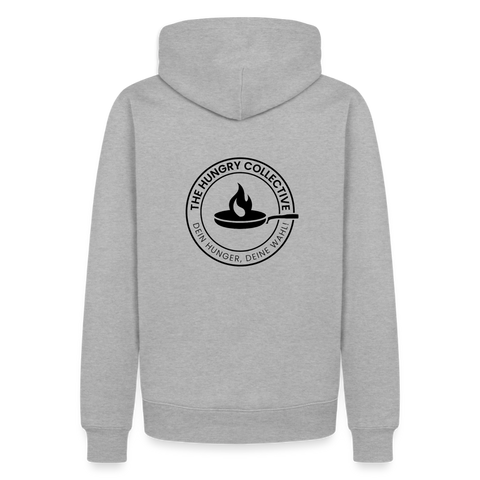 Hungry Männer Premium Hoodie - Grau meliert