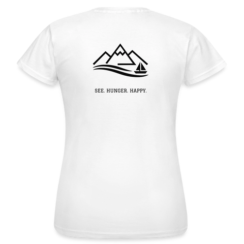 Hungry Collective Lake Days T-Shirt: Frauen - Weiß
