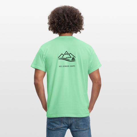 Hungry Collective Lake Days T-Shirt: Männer - Mintgrün