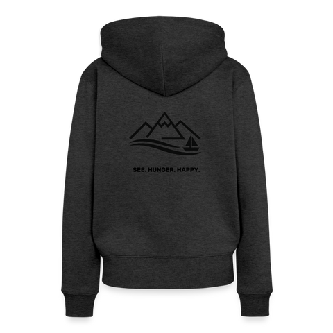 Frauen Premium Hoodie für lange See Tage - Anthrazit meliert