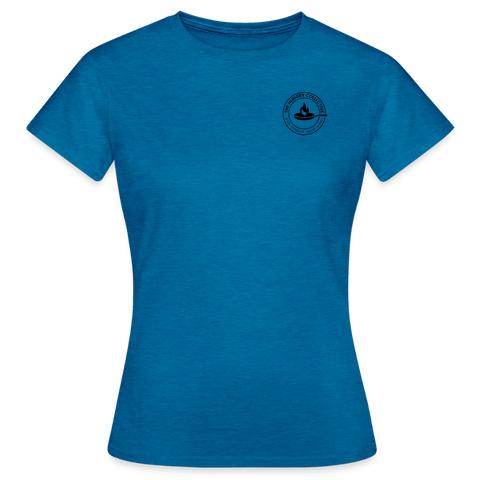 Hungry Collective Lake Days T-Shirt: Frauen - Antikblaues Saphir meliert