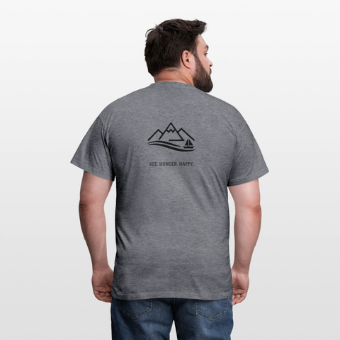 Hungry Collective Lake Days T-Shirt: Männer - Graphit meliert