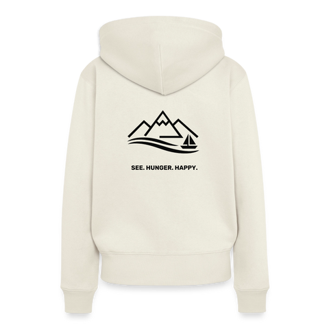 Frauen Premium Hoodie für lange See Tage - Naturweiß