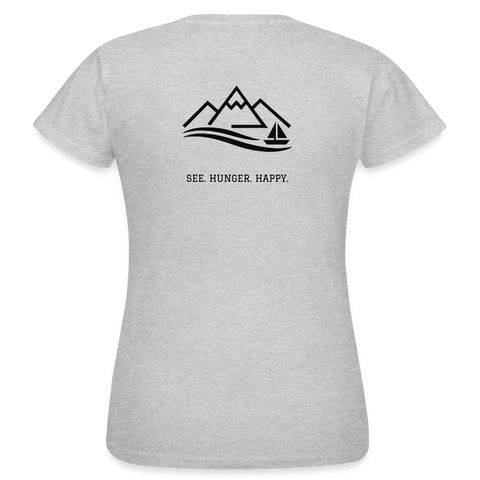 Hungry Collective Lake Days T-Shirt: Frauen - Grau meliert