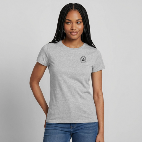 Hungry Collective Lake Days T-Shirt: Frauen - Grau meliert