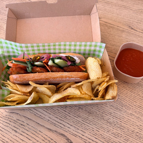 Fisch Banh Mi mit Dipping Soße
