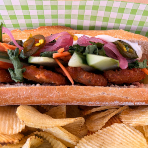 Fisch Banh Mi mit Dipping Soße